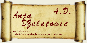 Anja DŽeletović vizit kartica